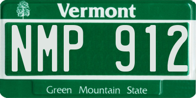 VT license plate NMP912