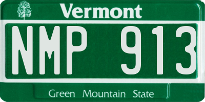 VT license plate NMP913