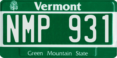 VT license plate NMP931