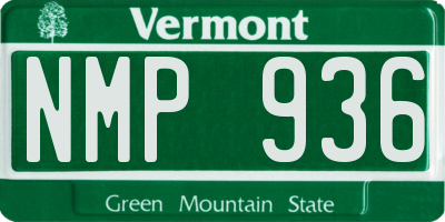 VT license plate NMP936