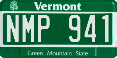 VT license plate NMP941