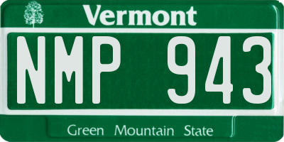 VT license plate NMP943