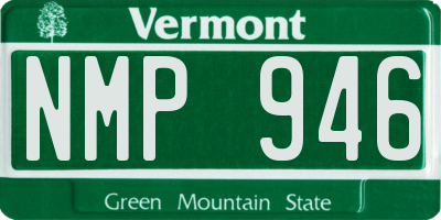 VT license plate NMP946