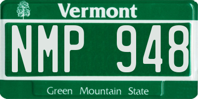 VT license plate NMP948