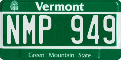 VT license plate NMP949