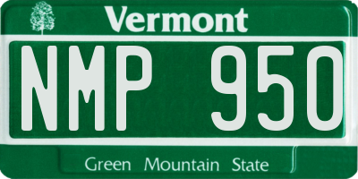 VT license plate NMP950