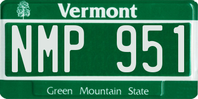 VT license plate NMP951