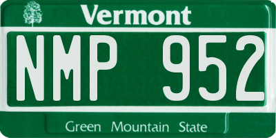 VT license plate NMP952