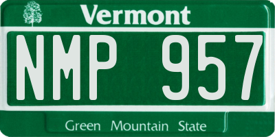 VT license plate NMP957