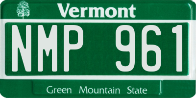 VT license plate NMP961