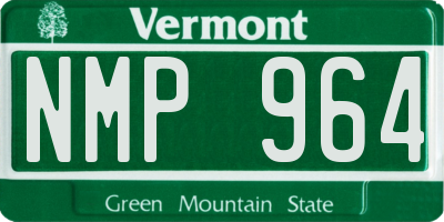 VT license plate NMP964
