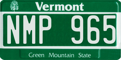 VT license plate NMP965
