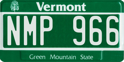 VT license plate NMP966
