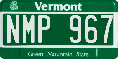 VT license plate NMP967