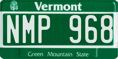 VT license plate NMP968