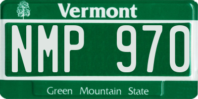 VT license plate NMP970