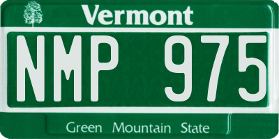 VT license plate NMP975