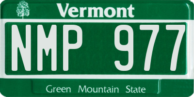 VT license plate NMP977