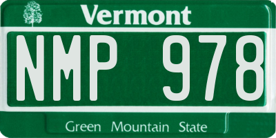 VT license plate NMP978
