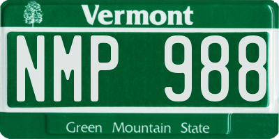 VT license plate NMP988