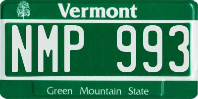 VT license plate NMP993