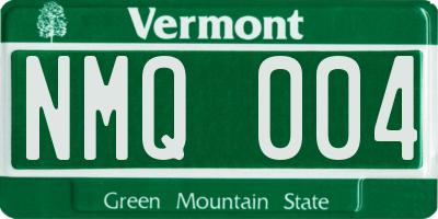 VT license plate NMQ004
