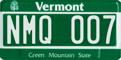VT license plate NMQ007