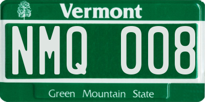 VT license plate NMQ008