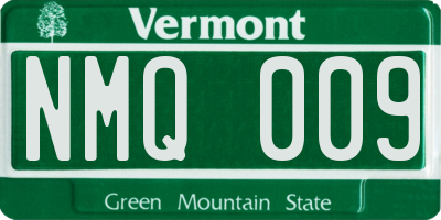 VT license plate NMQ009