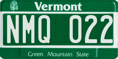 VT license plate NMQ022
