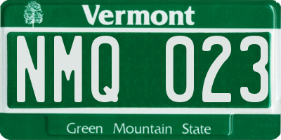 VT license plate NMQ023