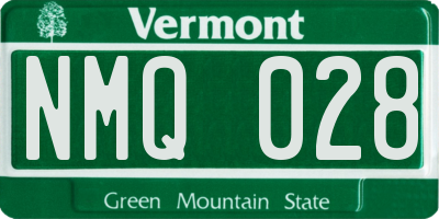 VT license plate NMQ028