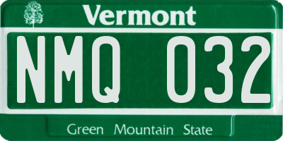 VT license plate NMQ032