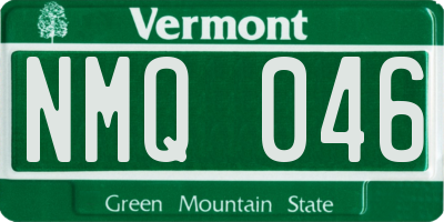 VT license plate NMQ046