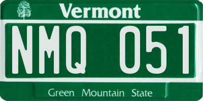 VT license plate NMQ051