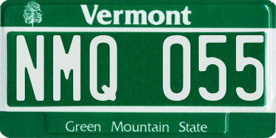 VT license plate NMQ055