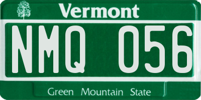 VT license plate NMQ056
