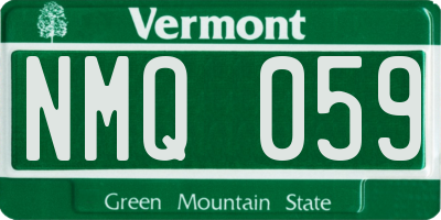 VT license plate NMQ059