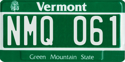 VT license plate NMQ061