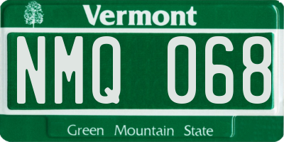 VT license plate NMQ068