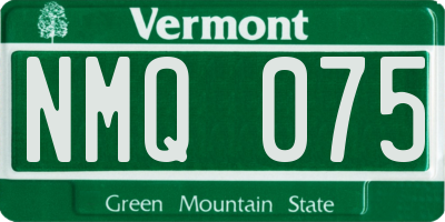 VT license plate NMQ075