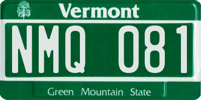 VT license plate NMQ081