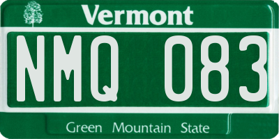 VT license plate NMQ083