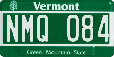 VT license plate NMQ084