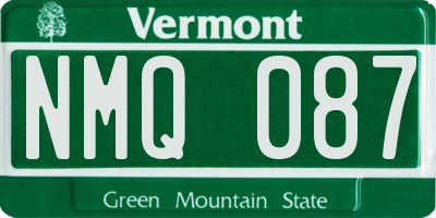 VT license plate NMQ087
