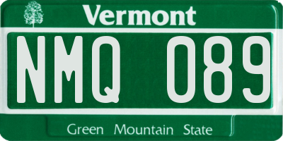 VT license plate NMQ089