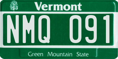 VT license plate NMQ091