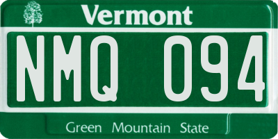 VT license plate NMQ094
