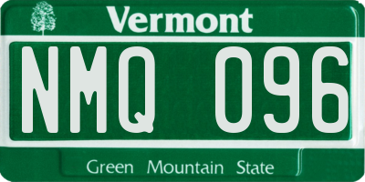 VT license plate NMQ096