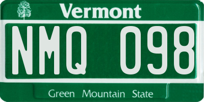 VT license plate NMQ098